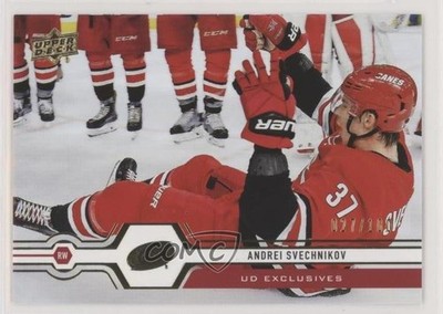 2019-20 Upper Deck UD Exclusives 27/100 Andrei Svechnikov #53 0b0r
