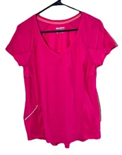 Hot Pink M Athletic Shirt Women Workout Zippered Pocket Qwick-Dry Runner Layer 8