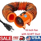 16 inch 1500W 5500CFM Heavy Duty Cylinder Fan with 32.8-Foot flexible PVC Hoses