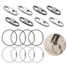 16 PCS Zipper Clips Anti Theft Travel Set, 8 Small S Shaped Locking Carabiner...