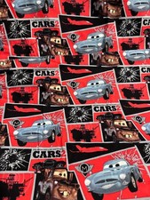 Cars 2 - Checked Red Black - Fabric by the yard
