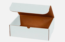 50 - 7 x 4 x 2 White Corrugated Shipping Mailer Packing Box Boxes