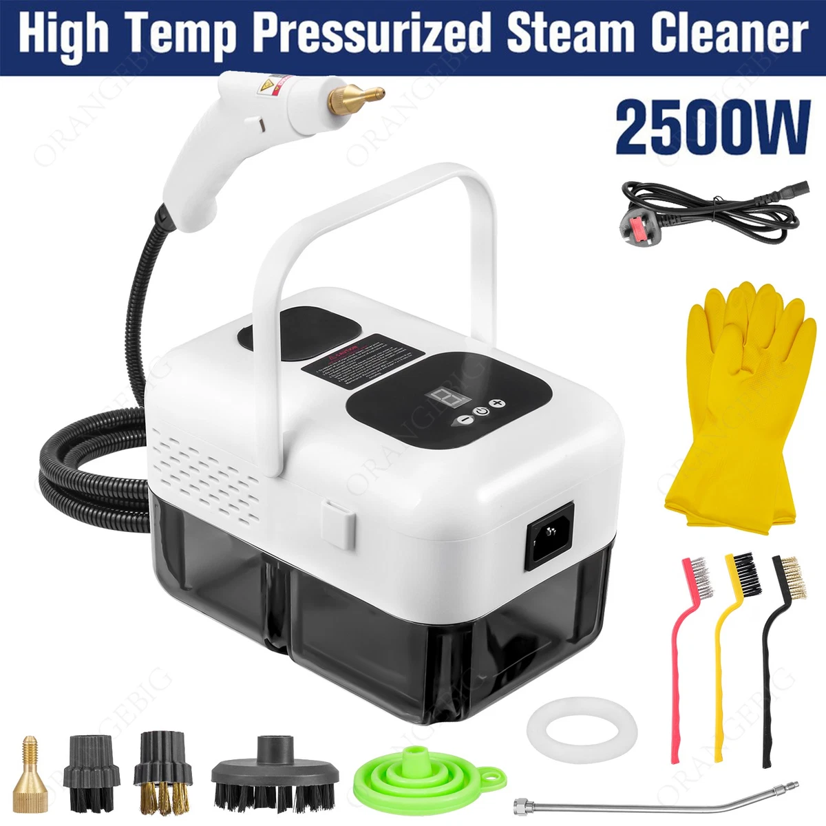 2500W Handheld Steam Cleaner High Pressure Steamer for Cleaning Portab