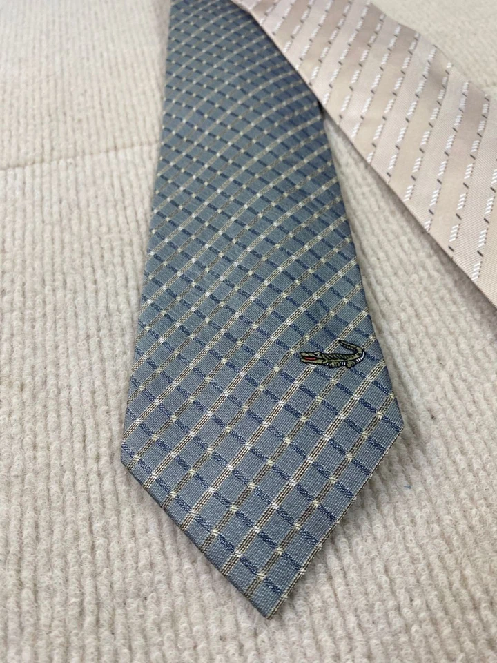 LOTE DE 2 CORBATAS MARCA COCODRILO CORBATA DE LUJO VINTAGE MULTICOLOR PATRÓN MÚLTIPLE Foto 2 de 4