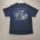 Vintage Orange County Choppers T Shirt Mens Large Y2K Beware Dog Blue