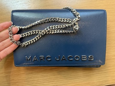 Marc Jacobs Azure Blue Party Wallet on a Chain Crossbody Shoulder