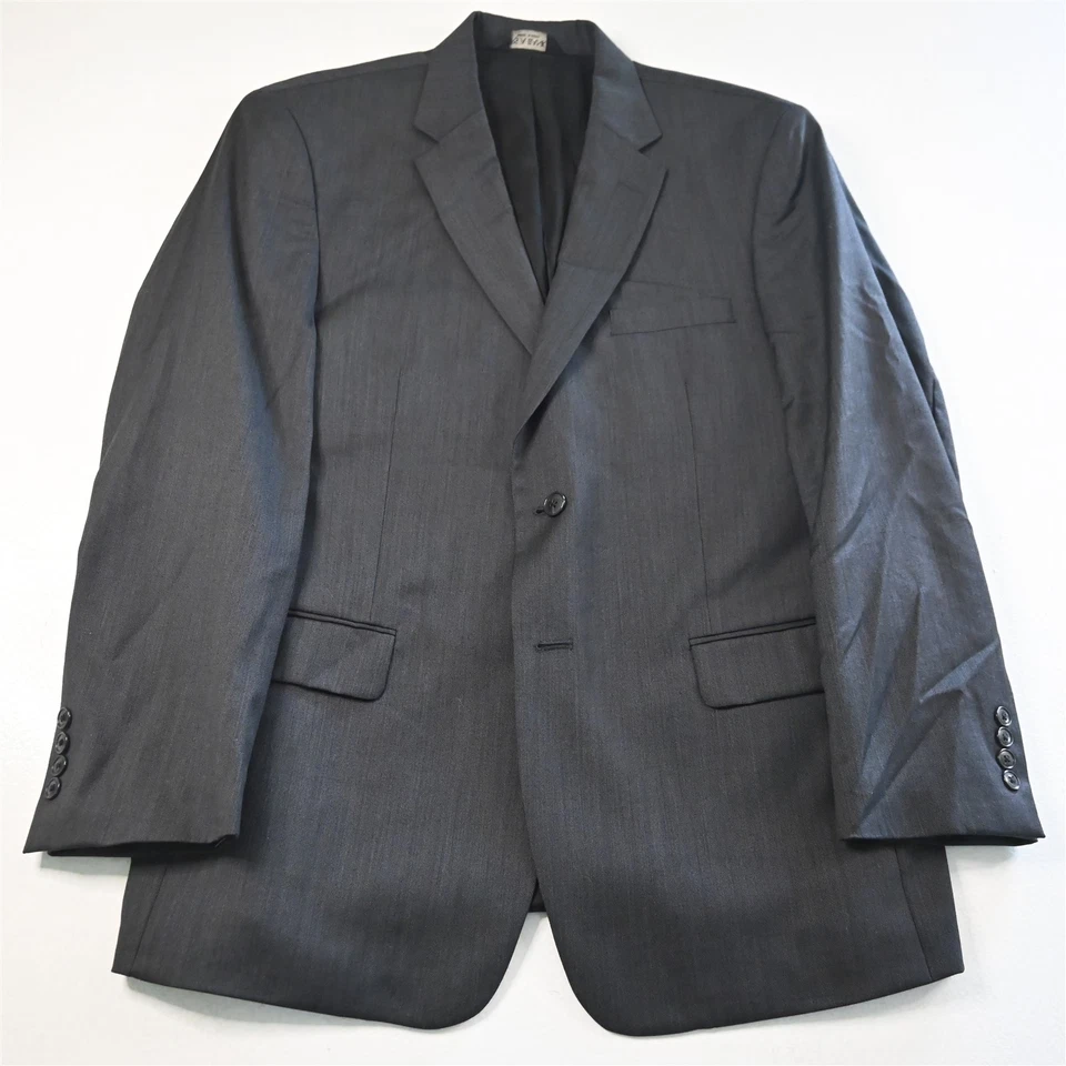 Jos A Bank 43R 36x32 Gris Ojo de Pájaro 100% Lana Hombre Chaqueta Pantalones Traje Foto 2 de 4