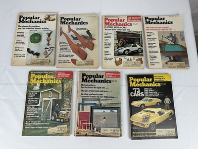 #ad Lot Of 7 Popular Mechanics Magazines Vintage 1970’s $25.00