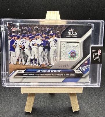 Game-used Base Relic #/125 - Dodgers - 2024 MLB TOPPS NOW   ! NLCS