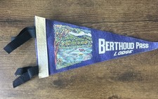 Vintage Berthoud Pass, CO. ski resort banner