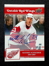 MATHIEU SCHNEIDER 2025-26 UD DETROIT RED WINGS CENTENNIAL AUTOGRAPHS RED #94 049