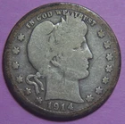 1914-S Barber Head Silver Quarter - 25C - No Reserve!
