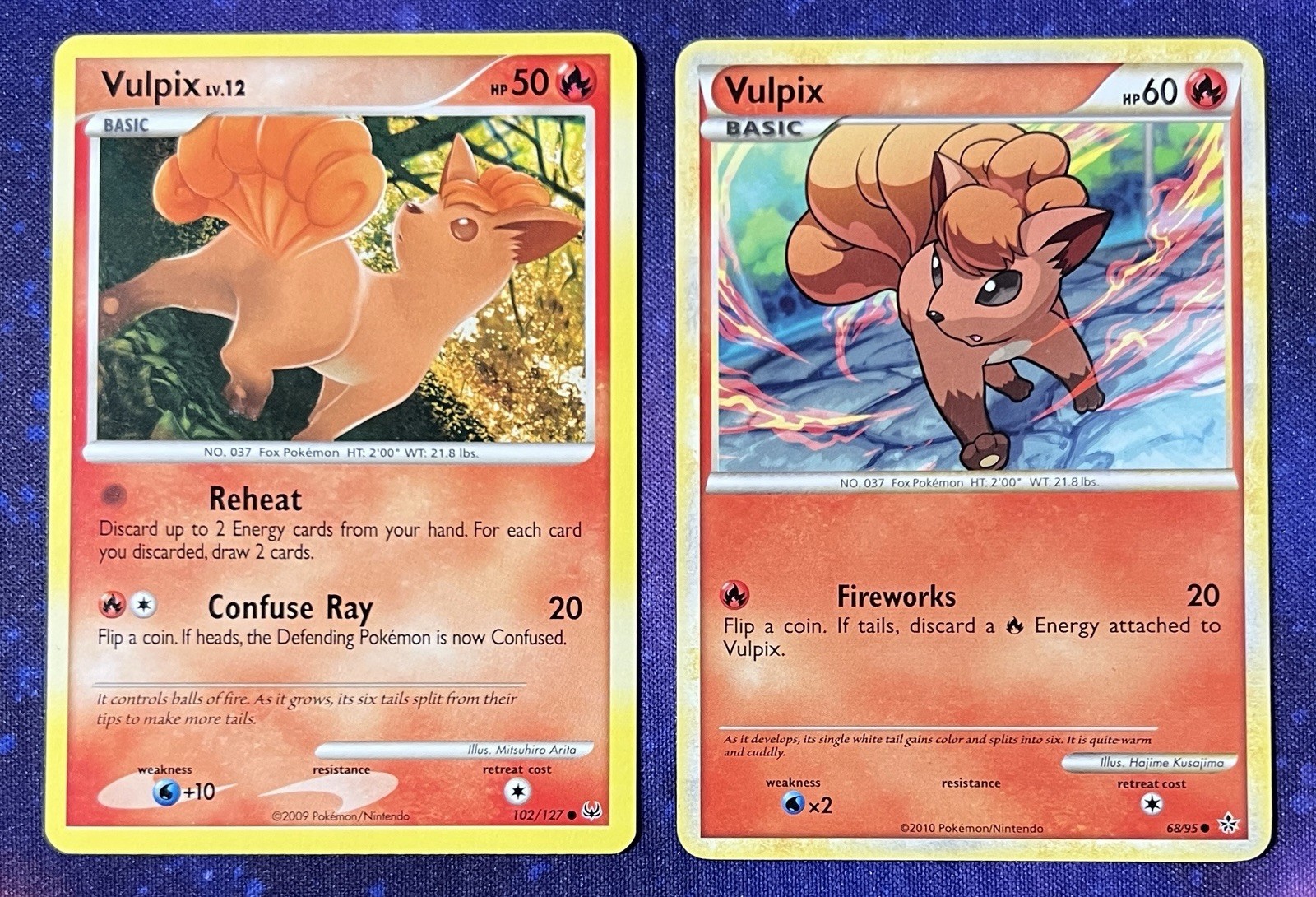 Pokémon TCG Vulpix 68/95 HGSS Unleashed - 102/127 Platinum Regular - LP