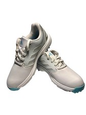 Adidas Junior Golf Shoes US 2 Gray Teal Spiked Bounce Traction Cleats NWOB