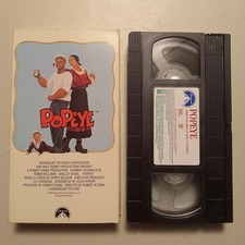 Popeye (VHS, 1981) Robin Williams Rare Comedy Sailor Spinach HTF tested working