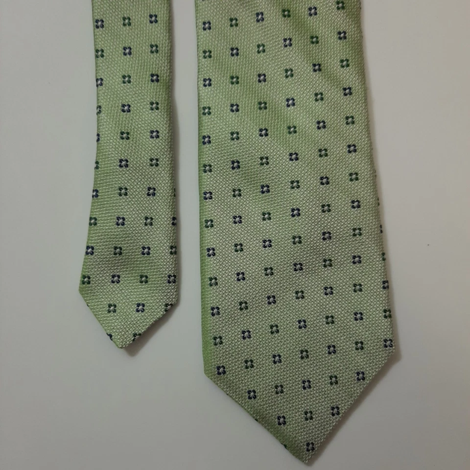 Corbata de traje de seda Nordstrom para hombre 60x3,5 clásica flor trébol verde menta EE. UU. Foto 2 de 4