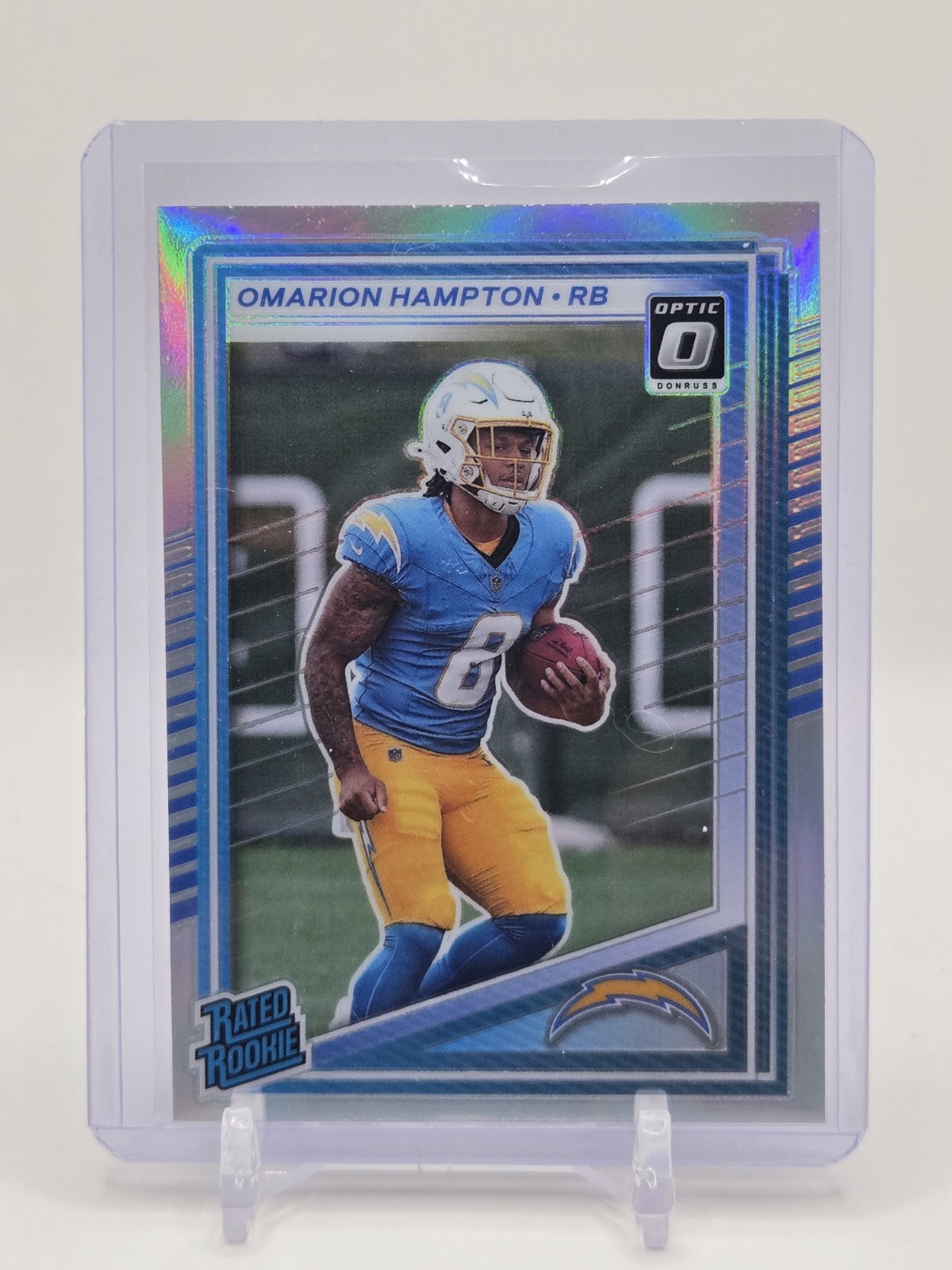 2025 Donruss Optic Preview Holo Omarion Hampton Rated Rookie RC Chargers #303 🔥