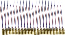 20pcs 5V DC 650nm 5mW 20mA Red Laser Diode Color: 5v