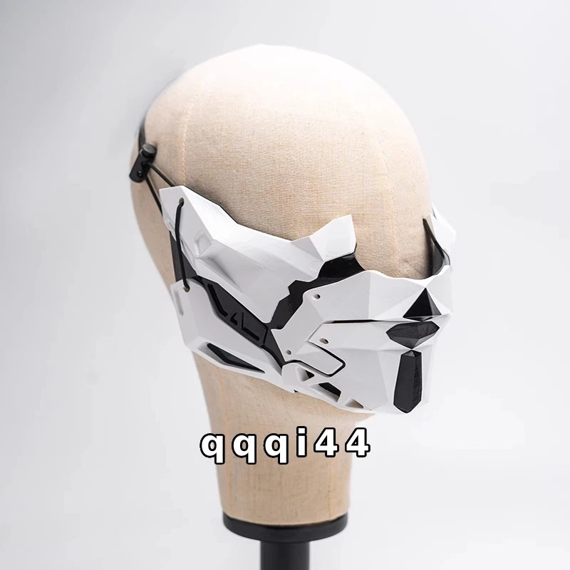 Original Design Mechanical Cyberpunk Cosplay Half Face Ninja Mask Halloween Prop - Image 2 of 4