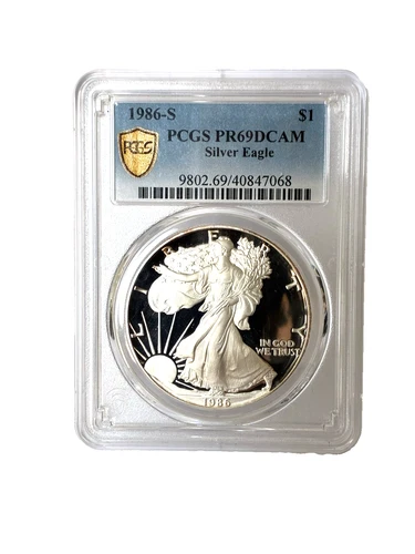 1986-S American Silver Eagle Proof $1 PCGS PR69DCAM