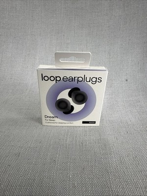Loop Dream Earplugs for Sleep   (Black) Noise Reduction- Silicone & Foam- Nib