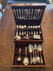 WALLACE ROSE POINT STERLING SILVER-12 PLACE SETTINGS +++