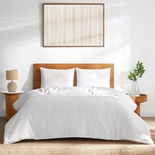 100 Linen Duvet Cover Set - Pure Natural French Flax Linen with Multiple Corner