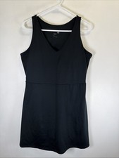 Gap Fit Womens Tennis Dress Large Black Built in Bra Shorts Active