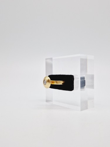 Gold ring mit diamanten, 18 Karat, 750 Gold, Oro Giallo, Diamant 0,25 ct. - Bild 3 von 5