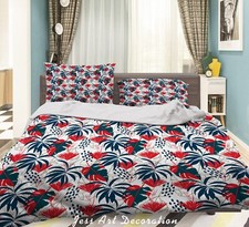3D Tropical Leaf Plant Pattern Quilt Cover Set Duvet Cover Bedding Pillowcases
