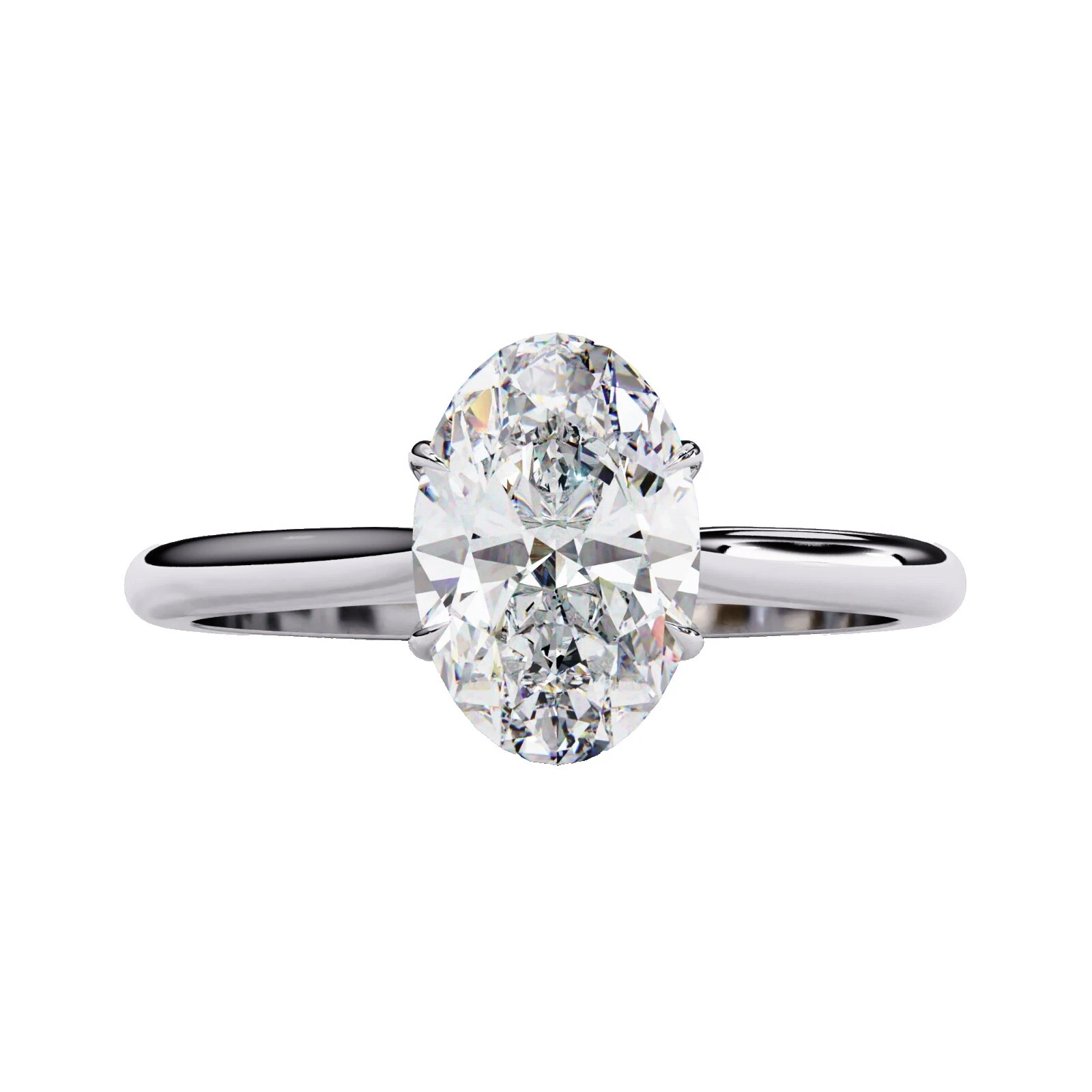 White Gold Plated White 7 Ring Fashion Rings