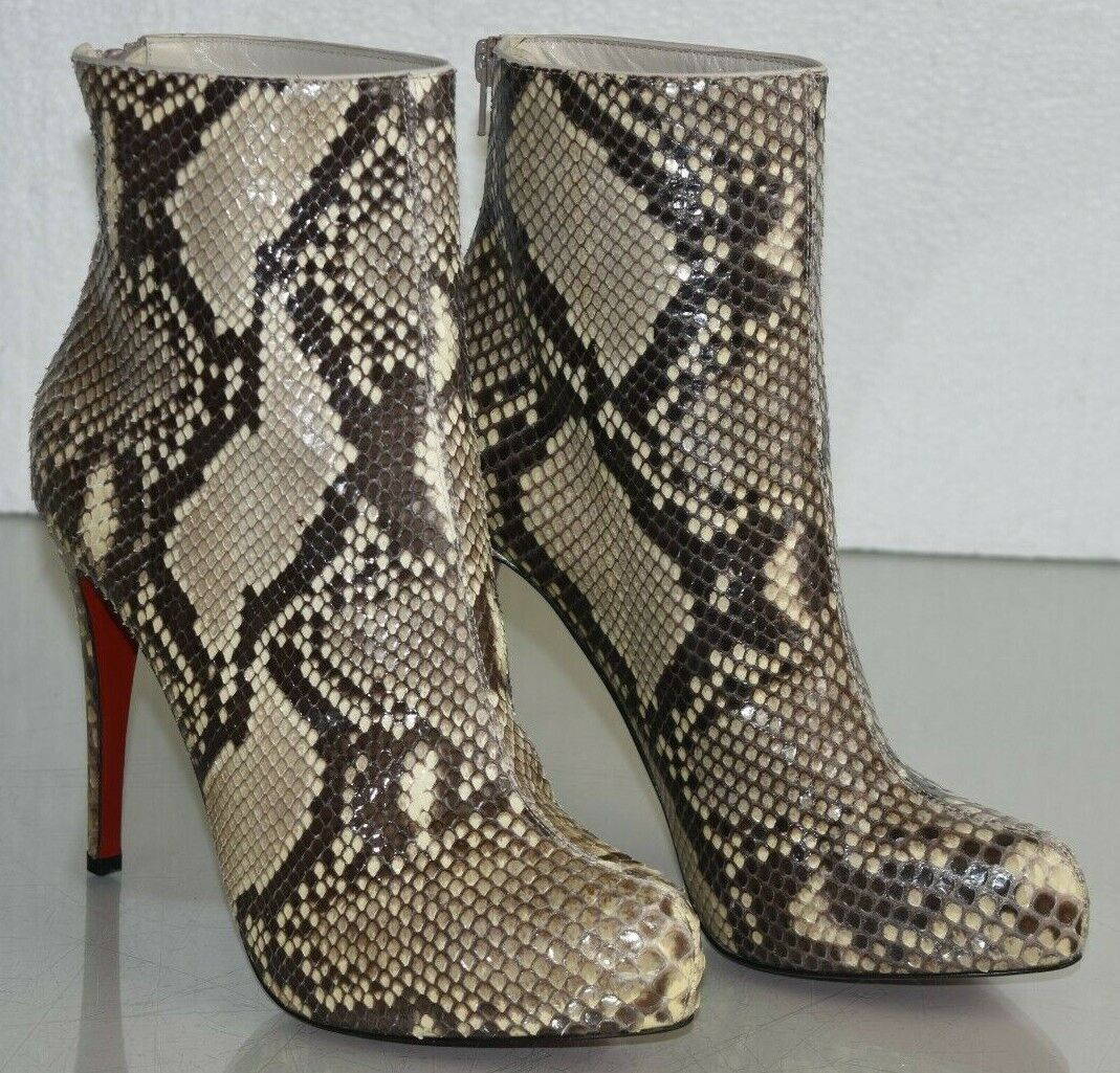 Louboutin snakeskin boots hot sale