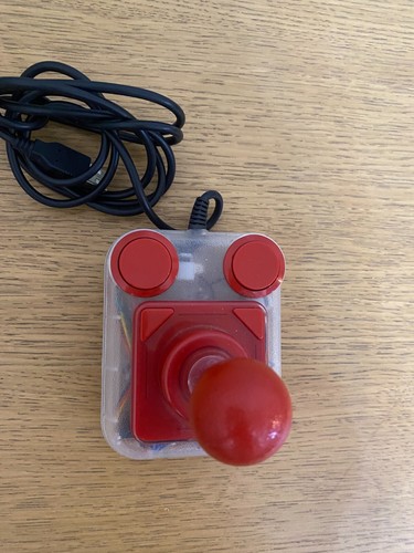 🕹️ Joystick Competition Pro 🕹️ rouge transparent USB PC SPEEDLINK version 🕹️ - Photo 3/6