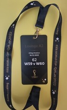 Match 62 France Morocco 2022 FIFA World Cup Hospitality Pass & Lanyard (Mint)