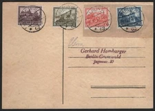 GERMANY REICH - 1932 Charity, Castles, on postcard - (1088/FM23)