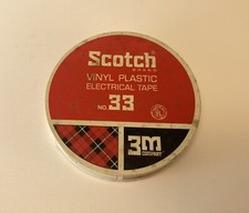 Scotch Electrical Tape No. 33 Container Tin Made in USA 3M Vintage