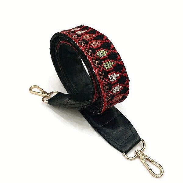 Handbag Belt Wide Replacement Hand Embroidered Bag Shoulder Crossbody Hand Made-image