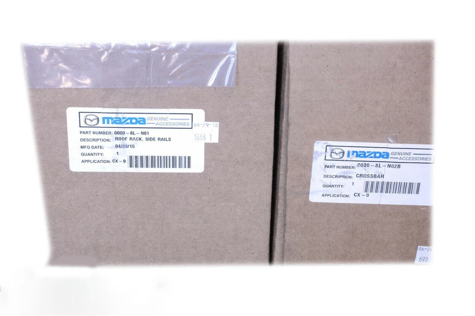 2007-2015 Mazda CX-9 Roof Rack Rails & Cross Bars 0000-8L-N01 & 0000-8L-N02B OEM - Image 4 of 4