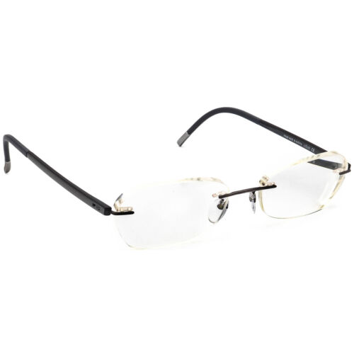 Silhouette Eyeglasses 7642 60 6061 Titan Gray Rimless Frame Austria 49[]17 135 - Picture 1 of 6