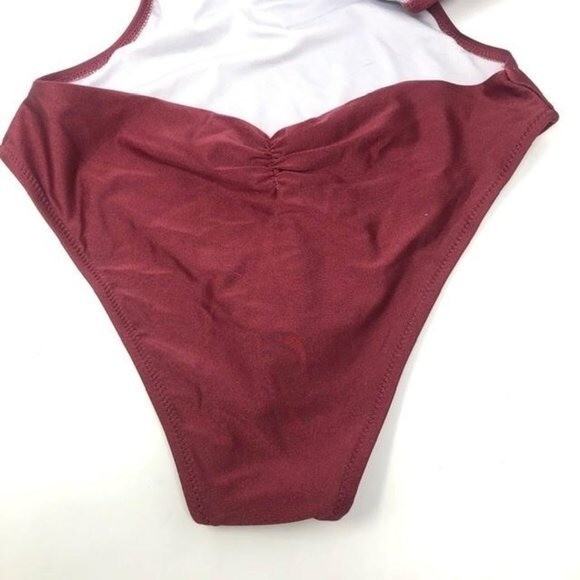 Cupshe Deep V Crochet Low Cut One Piece Satin Cutout … Gem