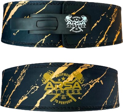 Arsa Fitness Weightlifting Adjustable Lever Belt Men Women Real Cow Hide XS 4''