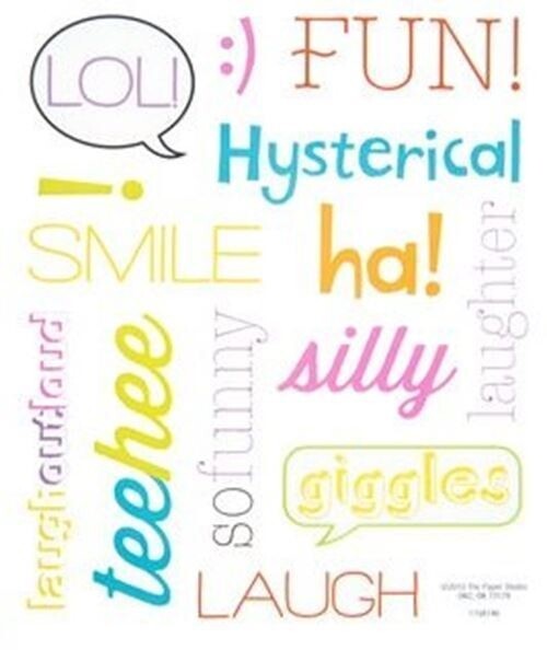 Funny Words Giggle Stickers 2 Sheets Scrapbooking eBay