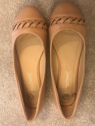 Anne Michelle beige bailarina zapatos planos Reino Unido 6 - Imagen 3 de 5