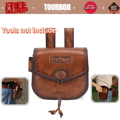 Tourbon Leather Ammo Pouch Bird Shooting Shell Belt Carry Case Hunting Camping