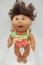 Mattel Cabbage Patch Kids Splash N Tan CPK African American Girl Doll 12"