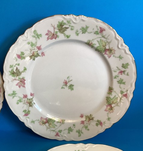 Set Of 6 Hutshenreuther Maple Leaf Scalloped 10 inch Bavarian Dinner Plates - Picture 4 of 16