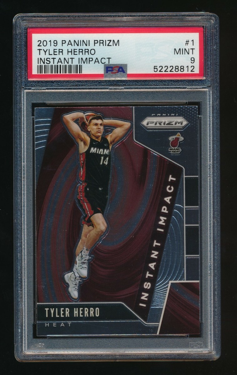 PSA 9 TYLER HERRO 2019-20 PANINI PRIZM INSTANT IMPACT #1 RC *MIAMI