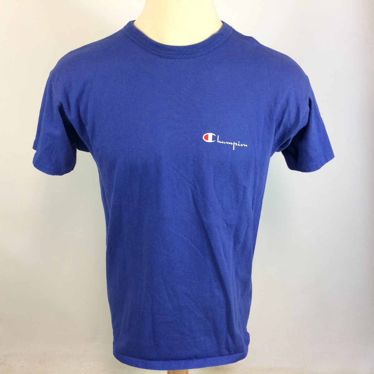 Vintage 80s 90s Champion Blank Plain Logo Cotton Thick T Shirt