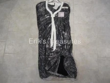 Silhouettes Trapeze 3/4 Sleeve Black Dress w/ Cream Piping Women's size 26/46