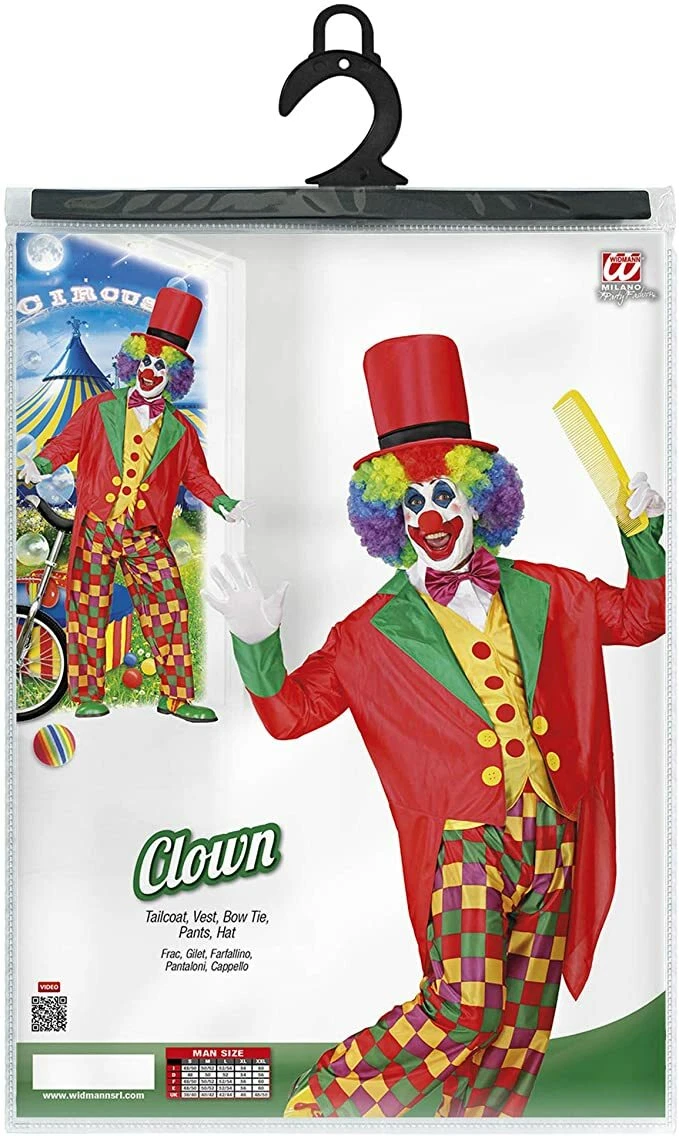 Vestito carnevale shop pagliaccio adulto